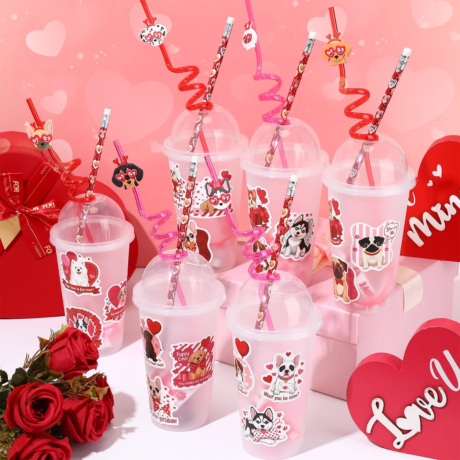 Baderke valentines stickers 50 sheets, perfect for decorating notes and gifts.