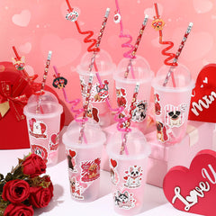 Baderke valentines stickers 50 sheets, perfect for decorating notes and gifts.