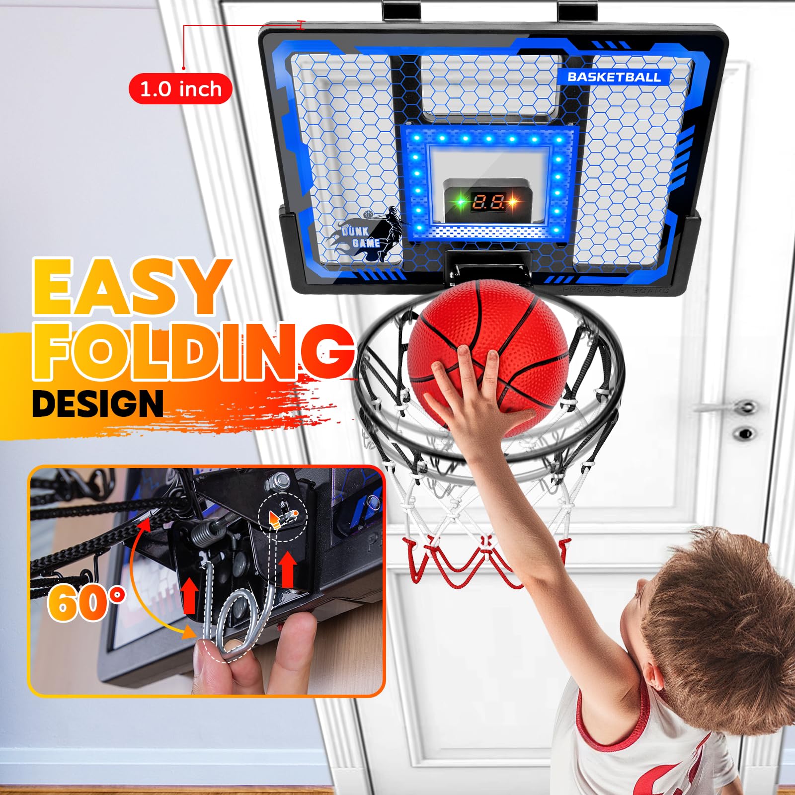 BADGOAL shatterproof backboard ensures durability during energetic games