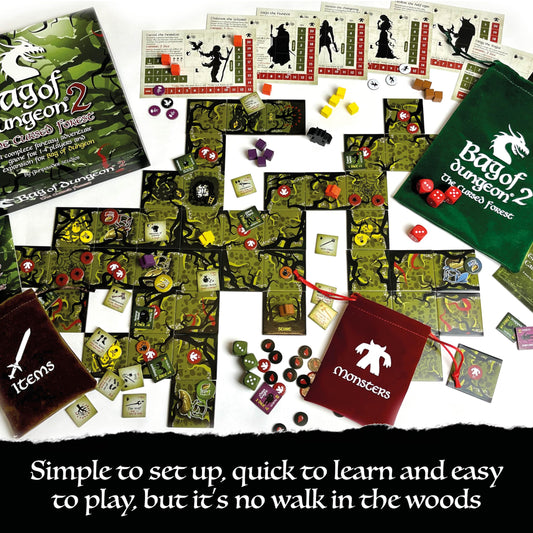 Bag of Dungeon 2 tiles: modular forest terrain for varied play.