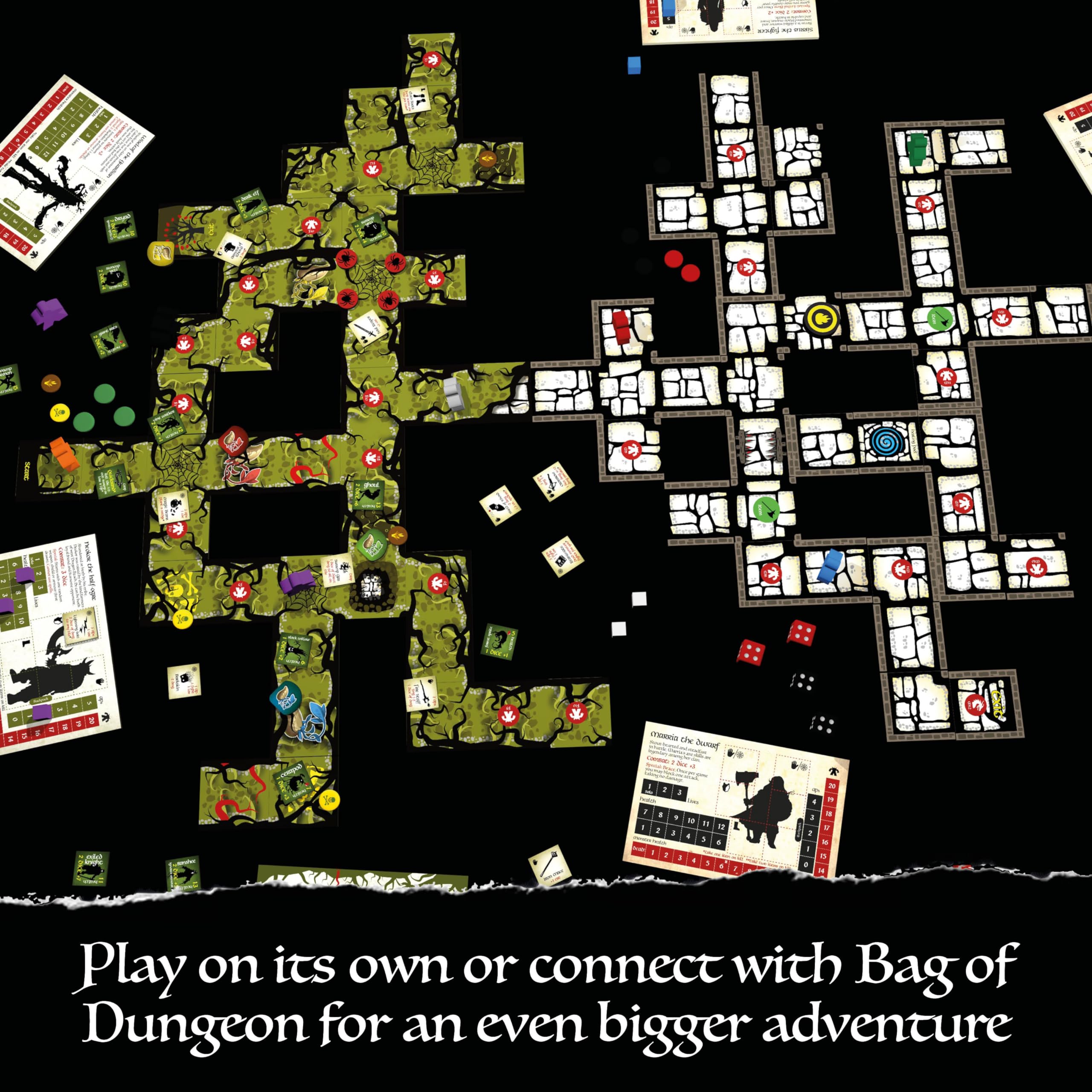 Bag of Dungeon 2 dice and action-points support crisp combat.