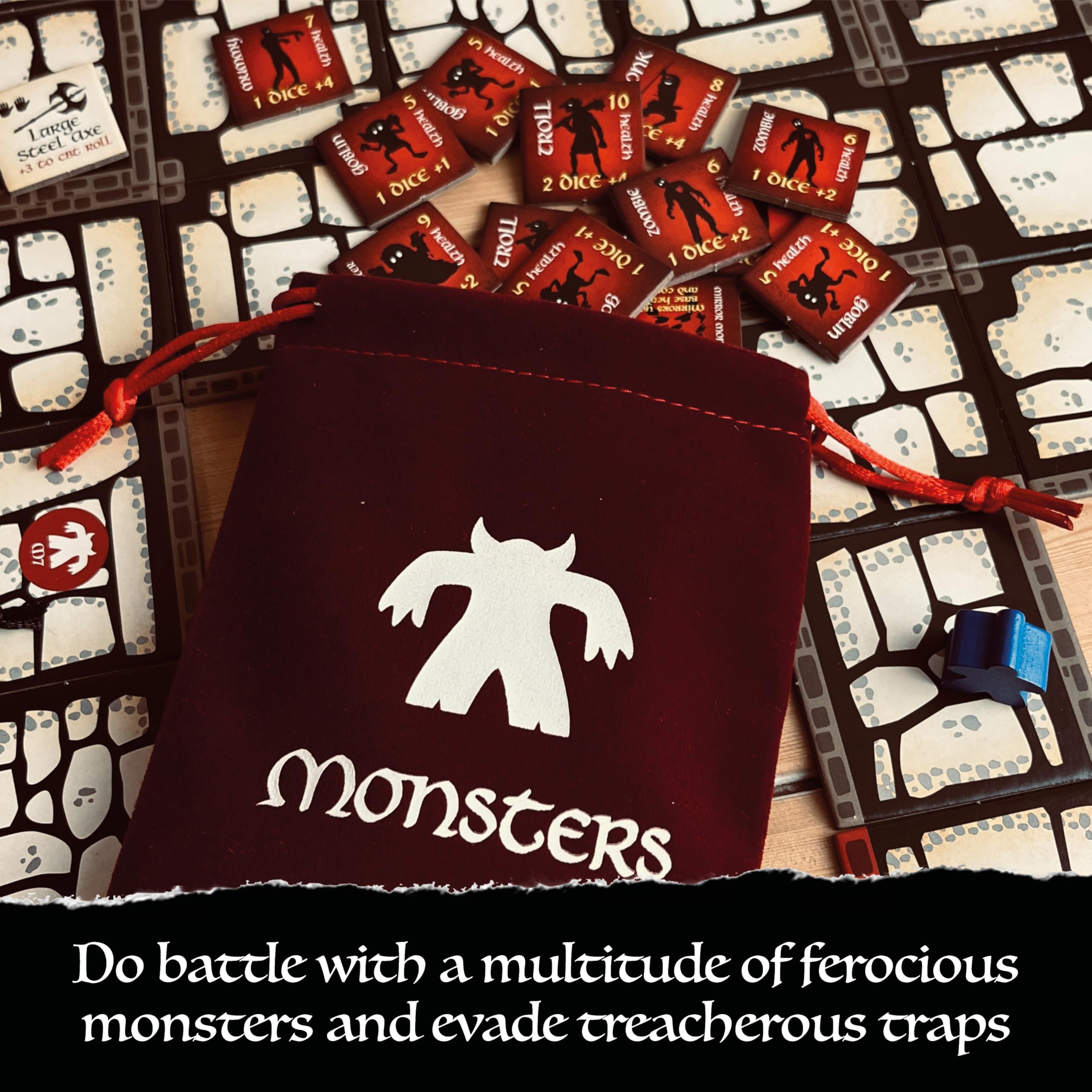 Bag of Dungeon quick setup to start a game in minutes.