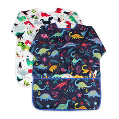 BAHABY dinosaur painting apron protects clothes during messy crafts.