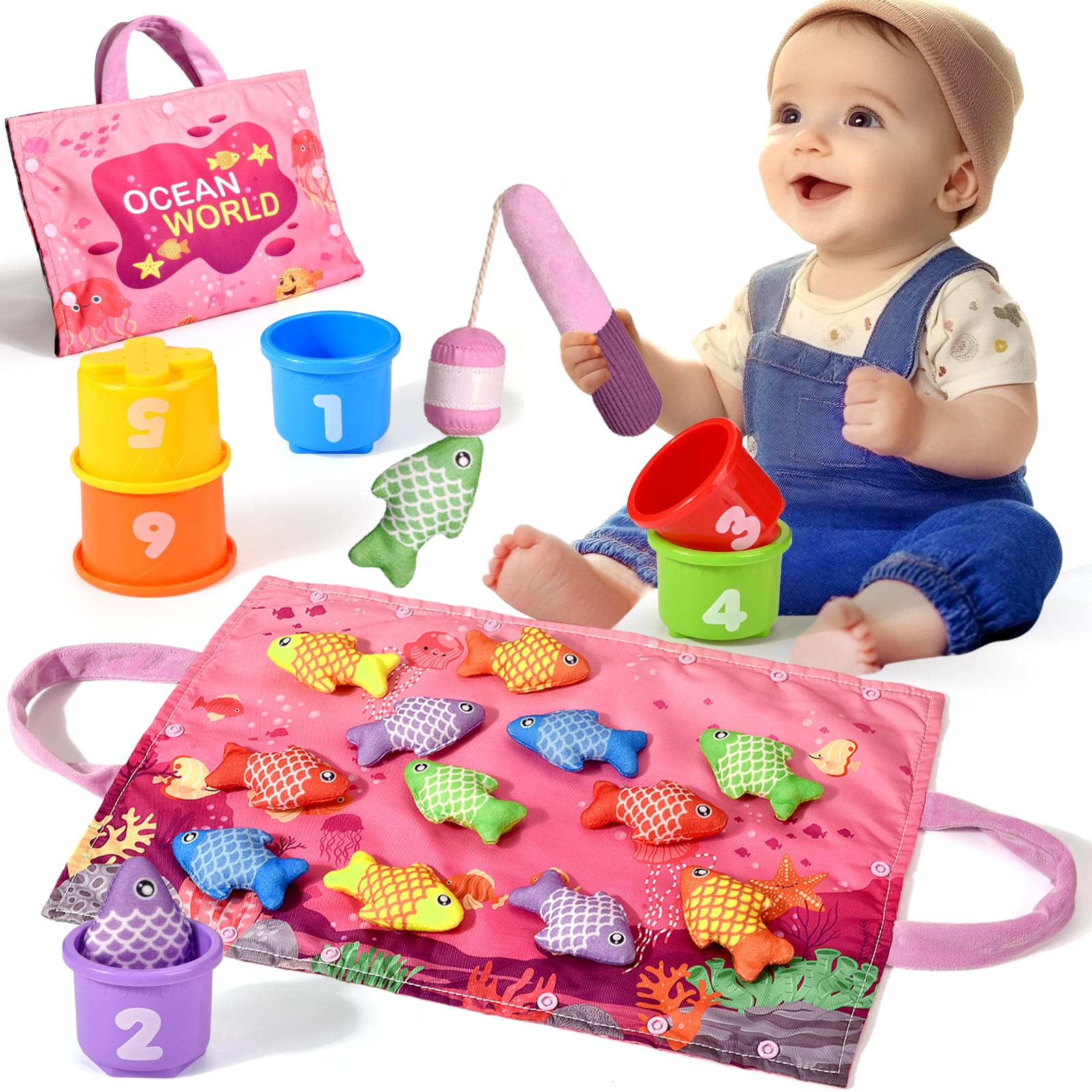 BAHIAKLO fishing rod engages little hands and builds hand-eye coordination.