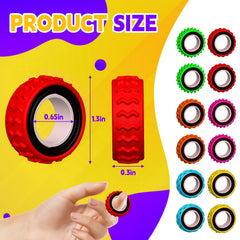 baigald texture-stress rings — silicone outer with inner rolling action