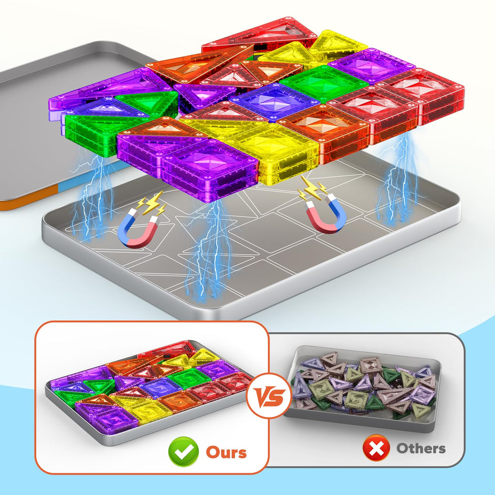 BAIJLE 45-piece tiles travel case keeps pieces organized during trips.