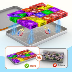 BAIJLE 45-piece tiles travel case keeps pieces organized during trips.