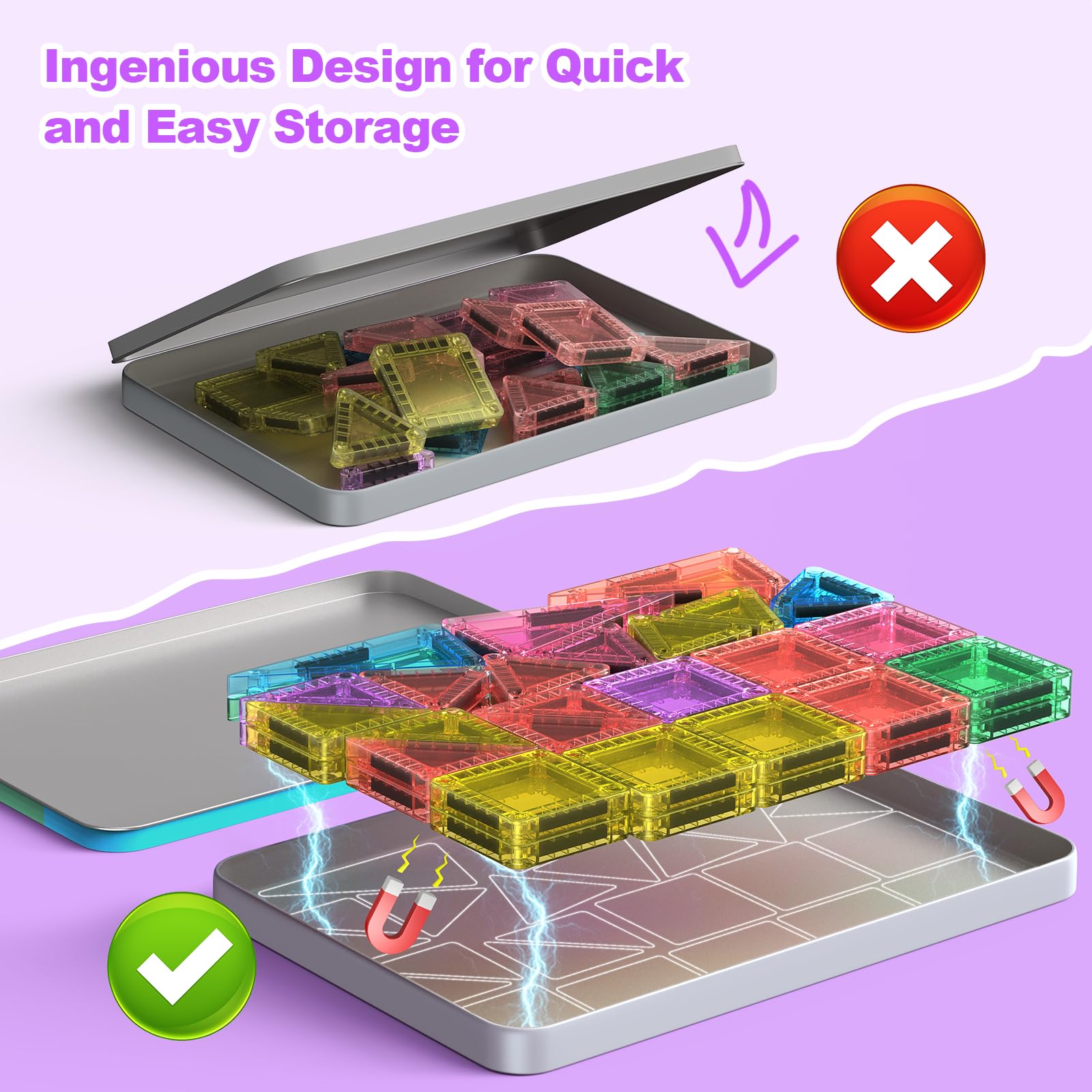 BAIJLE versatile tiles enable flat and 3D constructions like towers and rockets.