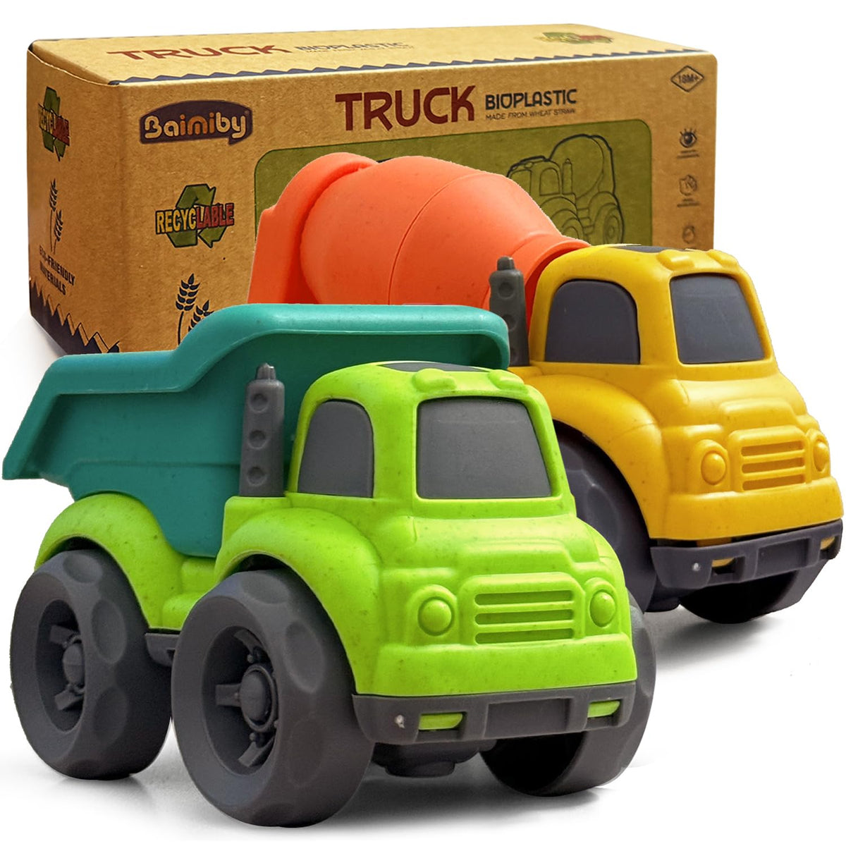 Baimiby dump truck toy for toddlers, ideal for indoor and outdoor play