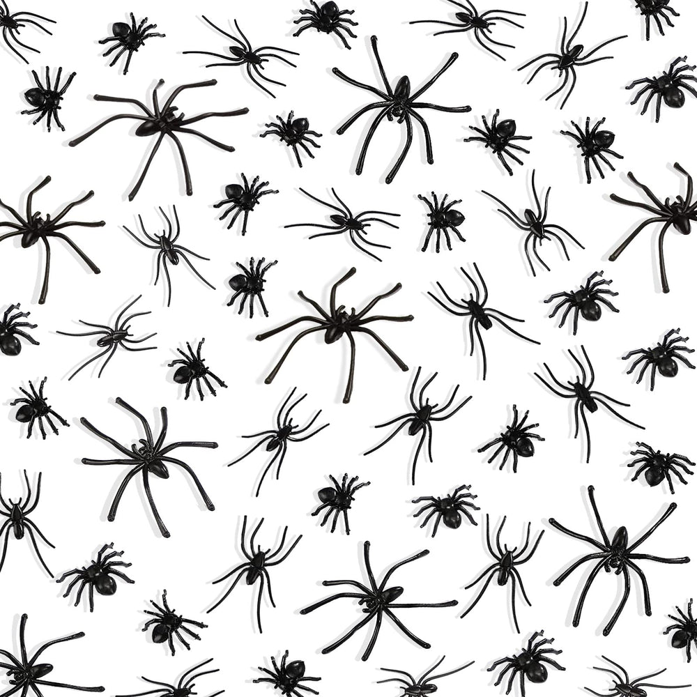 BAINFE 150Pcs small spiders close-up for lifelike decoration