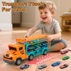 BainGesk Carrier Truck Toy six mini die-cast cars included.