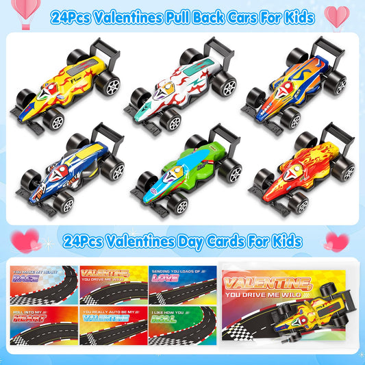 BainGesk pull-back metal racing car design-1 with sturdy case for kids.