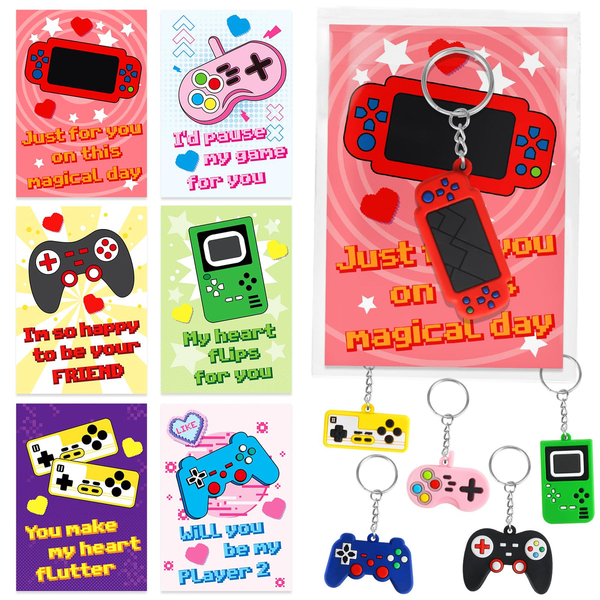 BainGesk Valentines cards 30-pack for kids, colorful classroom exchange cards that spark smiles.