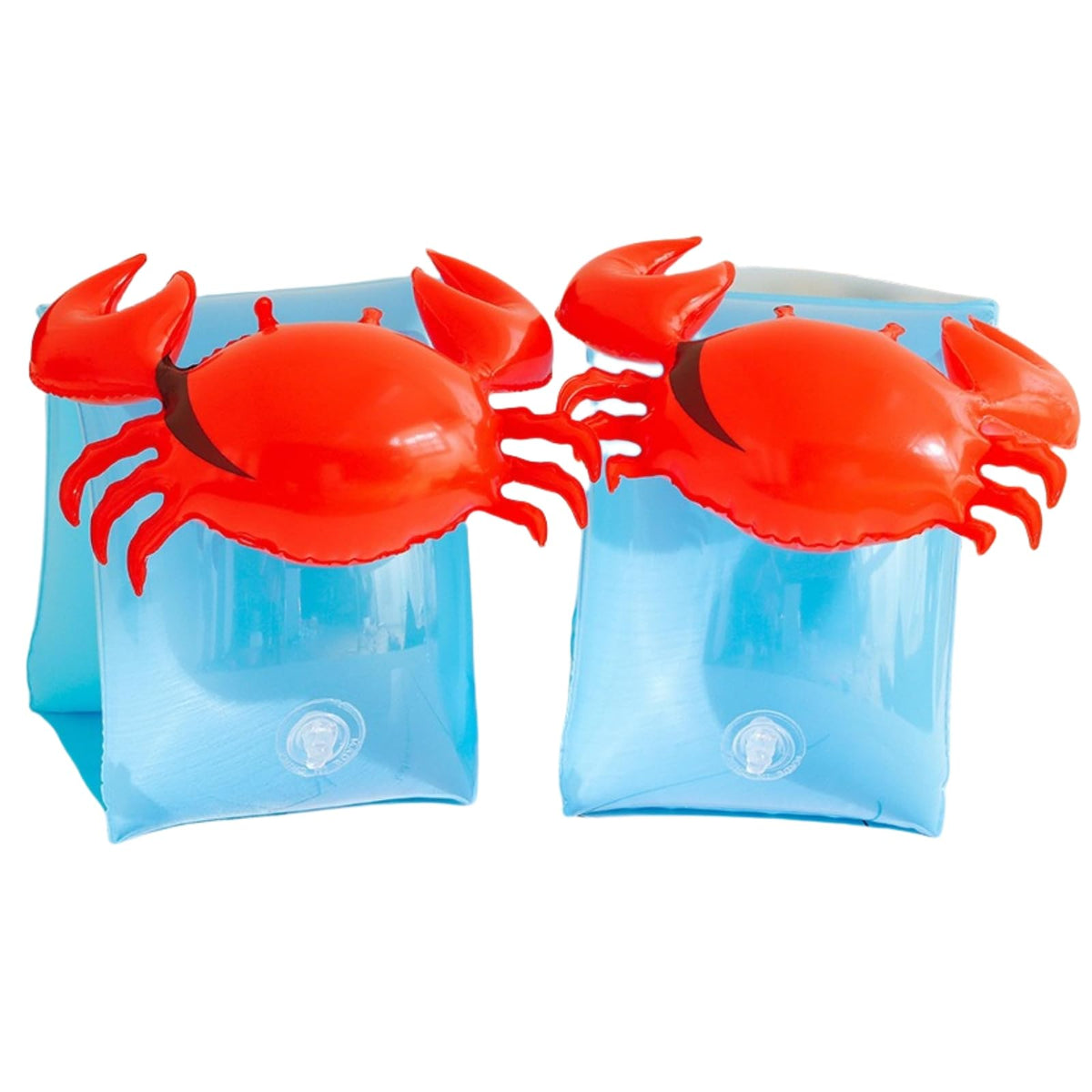 Baitemjia arm floaties with blue crab design provide buoyant support for swimmers.