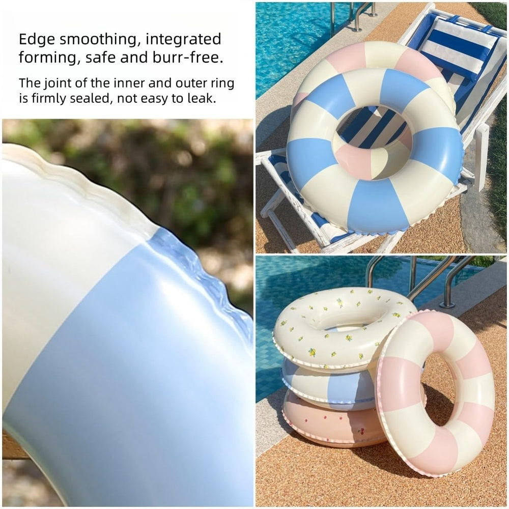 BAITEMJIA pool float with dual air bag and quick inflate valve for safety