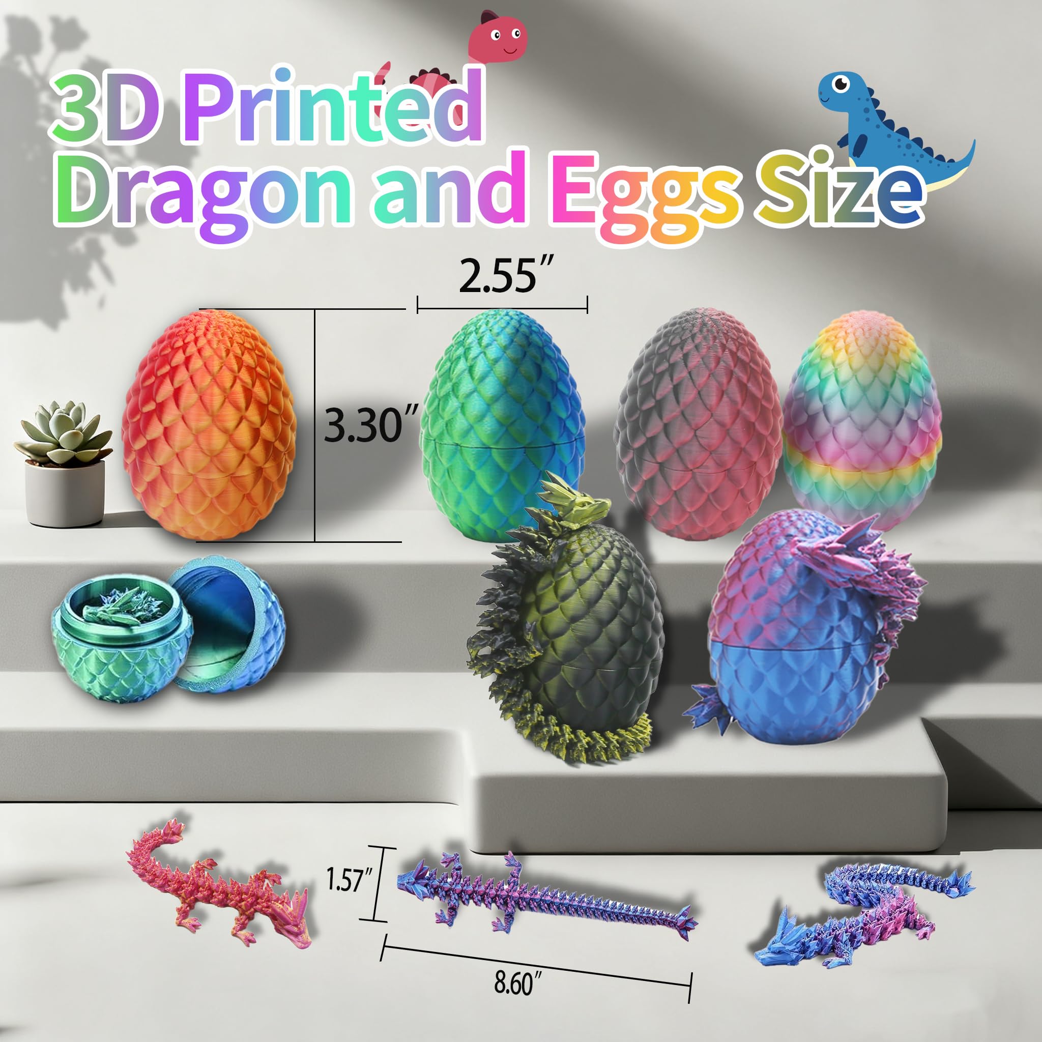 Baiwanerxiang 3D printed dragon figure with articulated joints