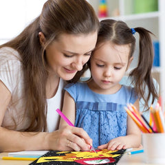 Baiwanerxiang 6x6 inch canvases prepared for kid-friendly projects