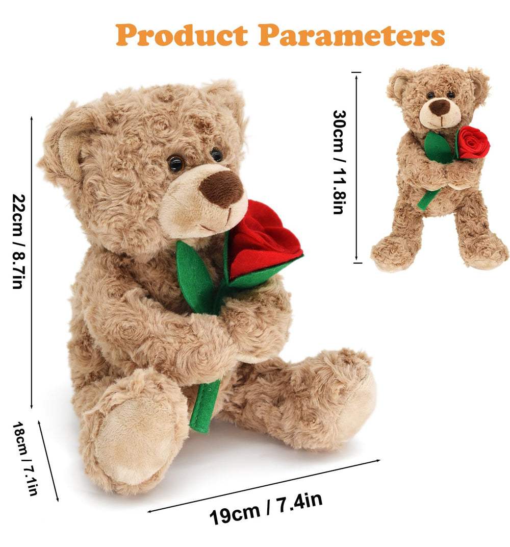 Bakalizoo soft plush with rose-pattern surface for cuddling.