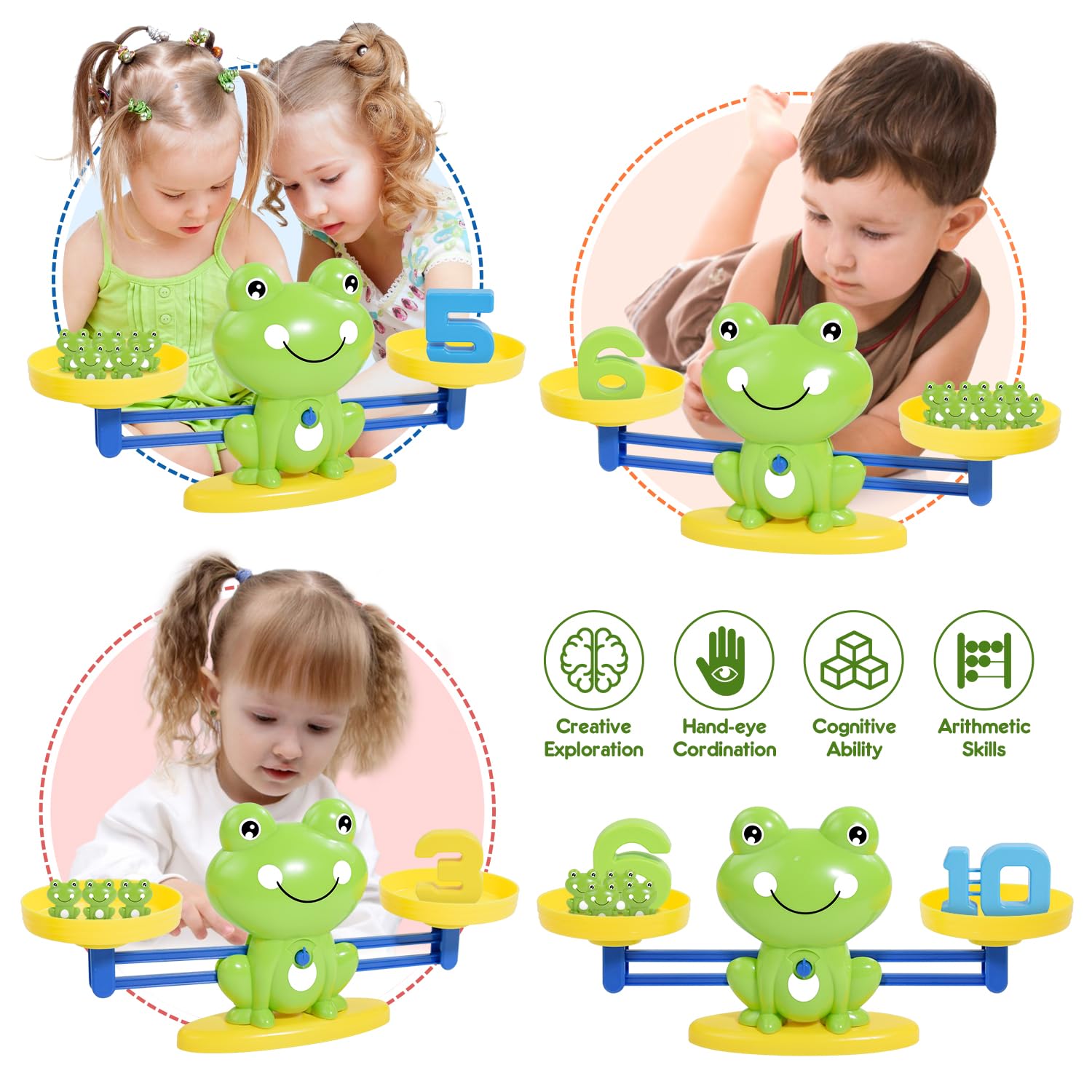 BAKAM Frog Balance Scale Toy assembly guide supports easy setup