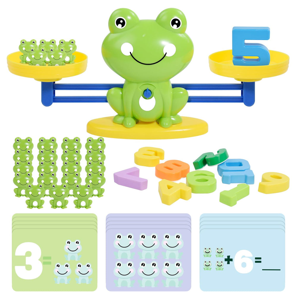 BAKAM Frog Balance Scale Toy plates for balancing fun and early math skills