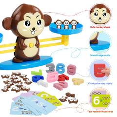 BAKAM Monkey Balance Scale cards - 30 double-sided cards for varied counting challenges.