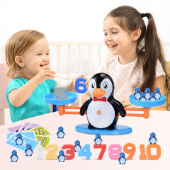 BAKAM Penguin Balance Scale in action during learning activities for focused math play