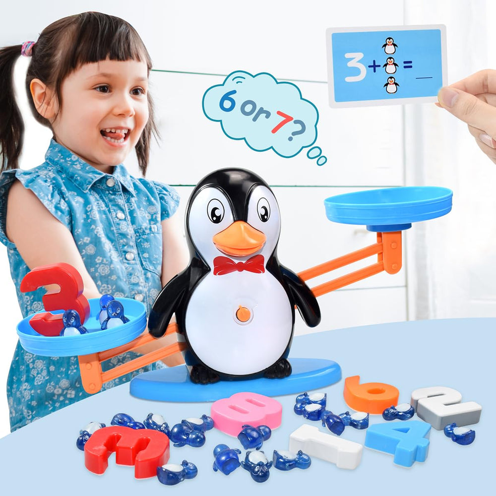BAKAM Penguin Balance Scale side view shows compact design ideal for home or classroom