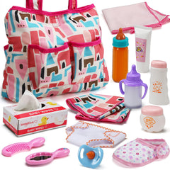 Bakatatoyz baby doll accessories bag for organized pretend play and quick cleanup.
