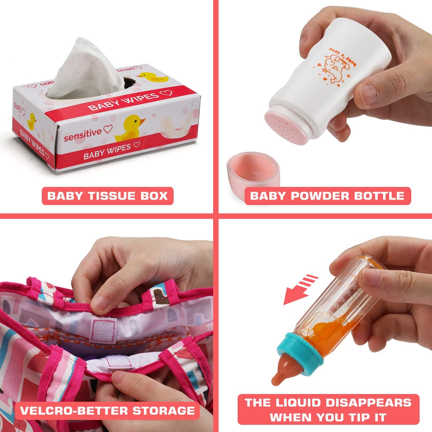 Bakatatoyz changing mat for comfortable doll diaper changes.