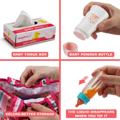 Bakatatoyz changing mat for comfortable doll diaper changes.