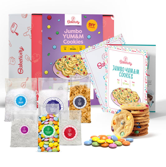 Baketivity kids baking kit with dry ingredients ready for easy family baking