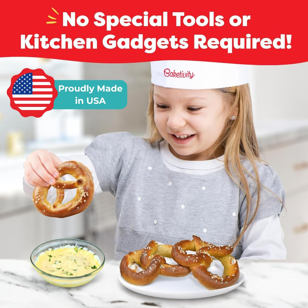 Baketivity pretzel-dry-ingredients emphasize portion accuracy for quick, easy setup.