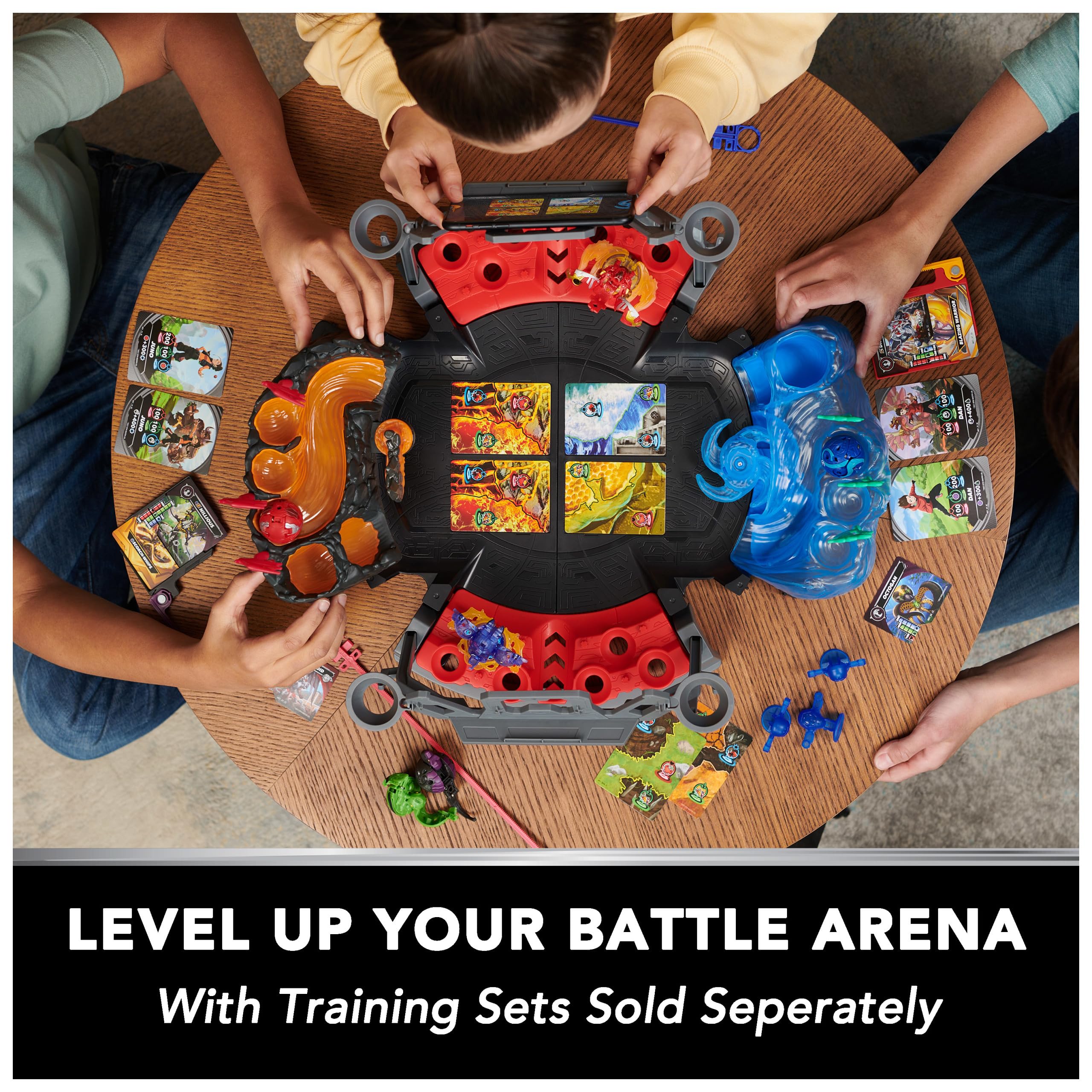 Character and Special Attack cards expand action in Bakugan Battle Arena.