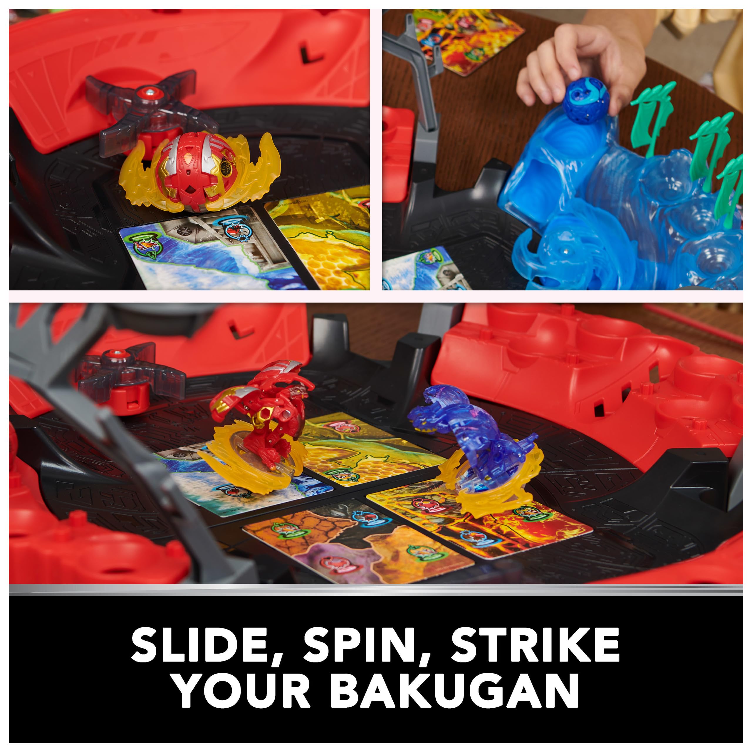 Sparring Totem adds new obstacles during Bakugan battles in the arena.