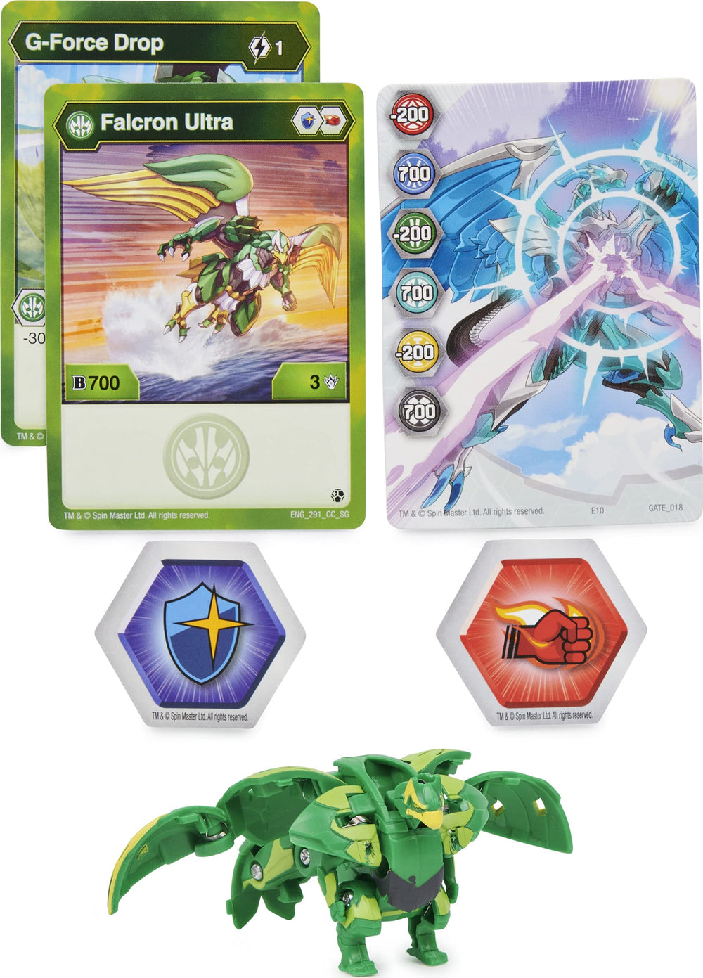 Bakugan Ultra Bakucore pair shown for quick roll-open play