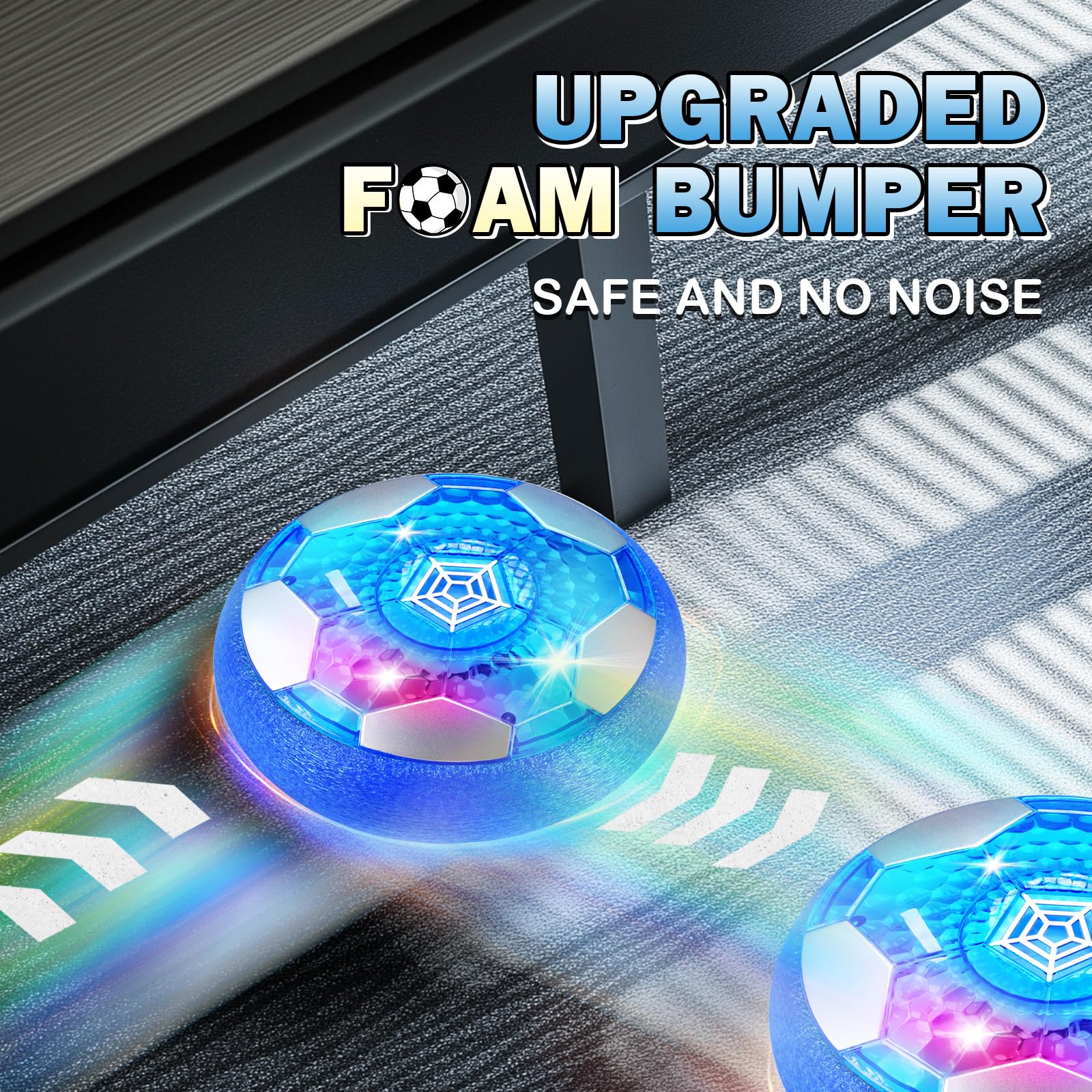 BaLaM Hover Soccer Ball Type-C recharge for mess-free sessions.