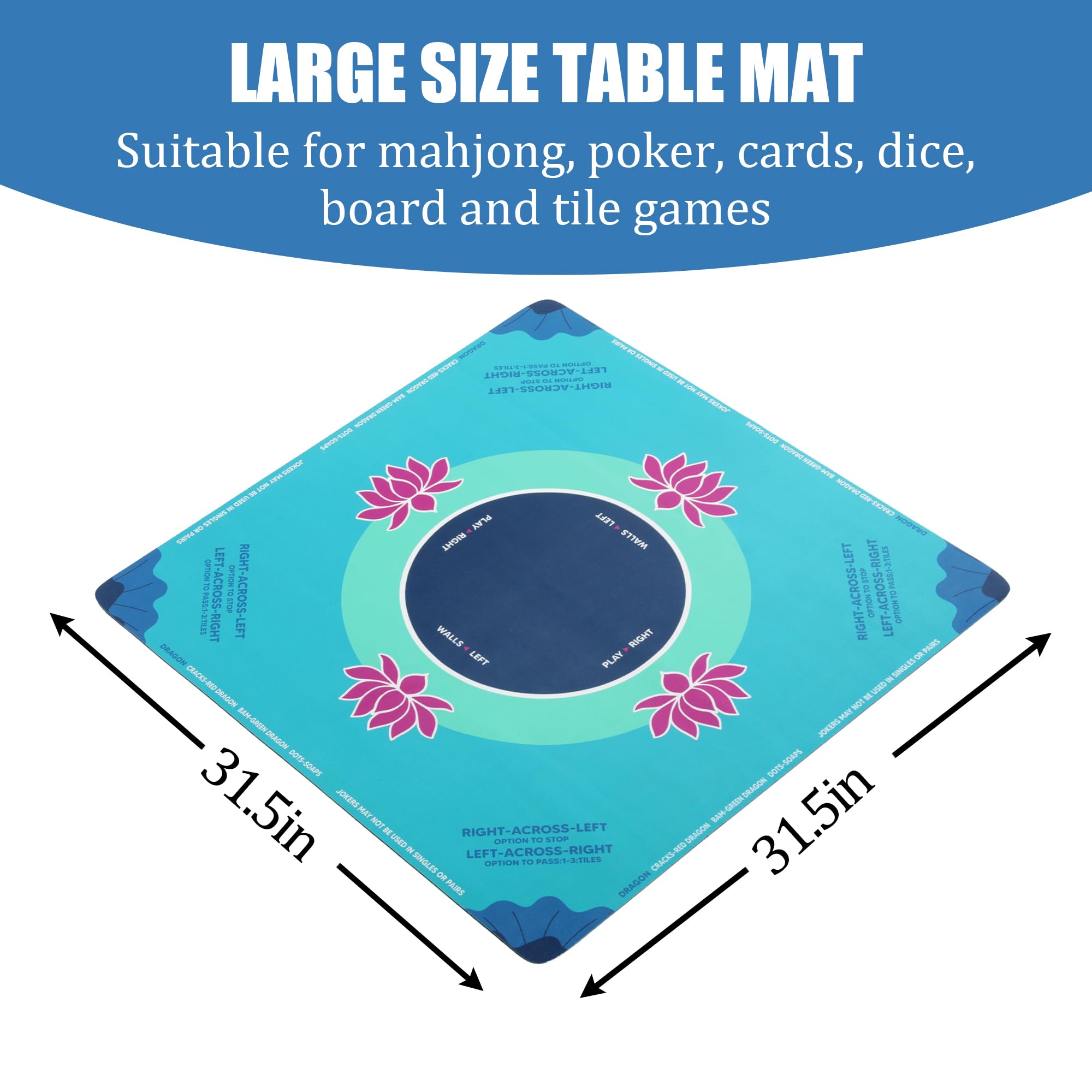 BALAPET mahjong mat top non-slip fabric supports stable layout during play
