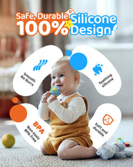 Baldr bath thermometer eyes glow indicating water temperature during play.