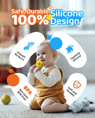 Baldr soft silicone body is gentle on delicate skin and teething gums.