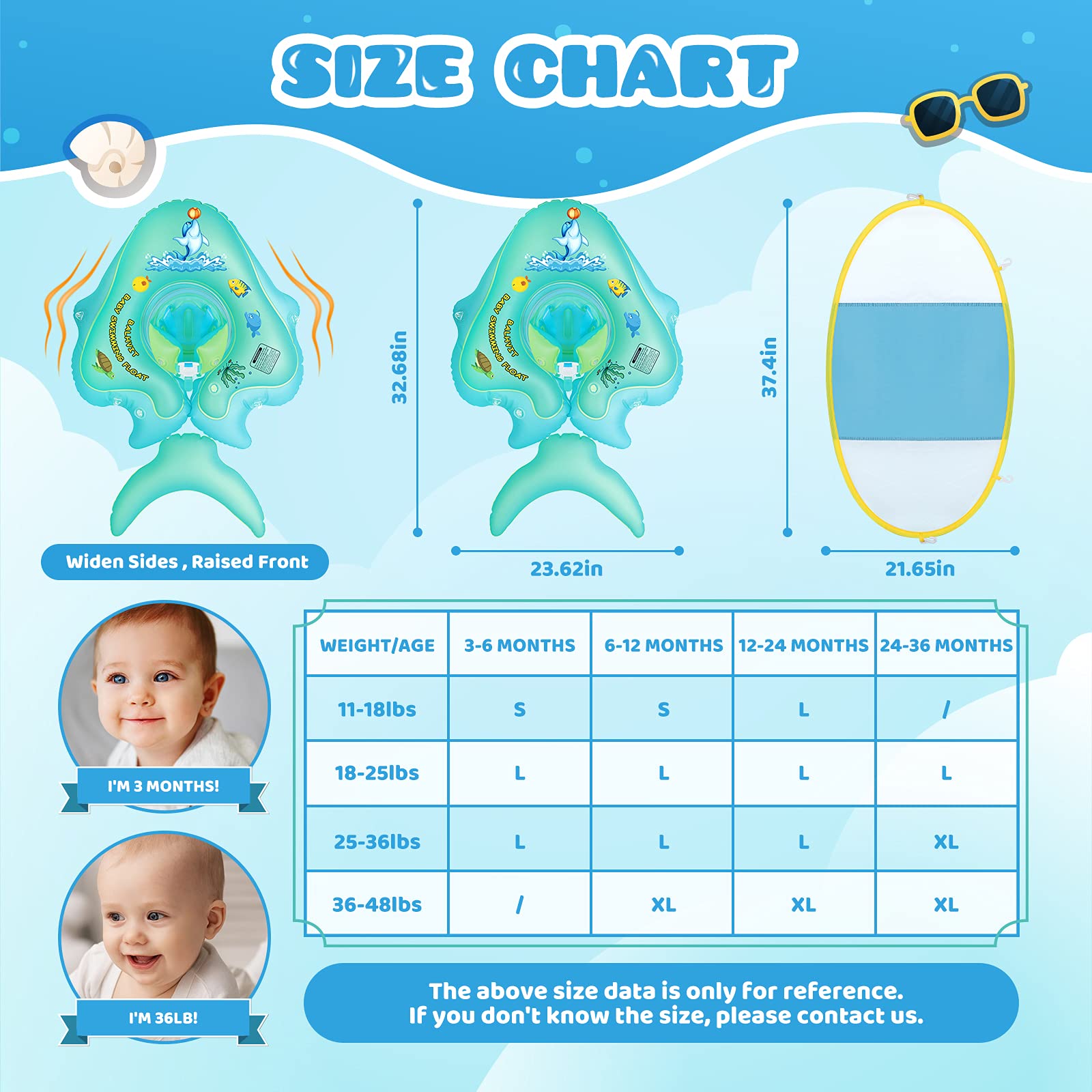 Balhvit UPF50+ sun protection baby float shields delicate skin during sunny pool days
