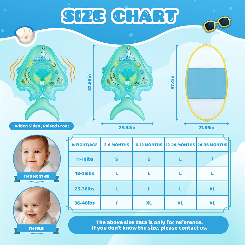 Balhvit UPF50+ sun protection baby float shields delicate skin during sunny pool days