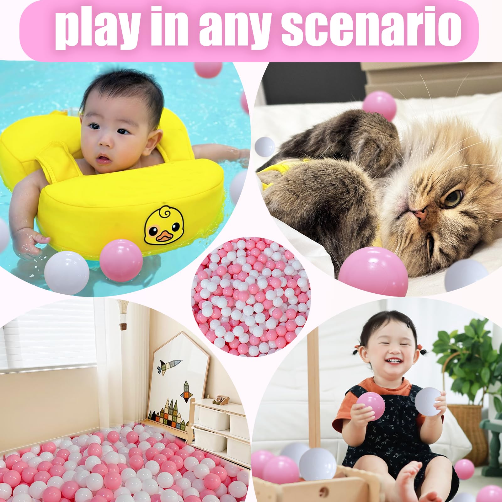 2.2in Ball Pit Balls enhance color recognition during indoor play sessions.