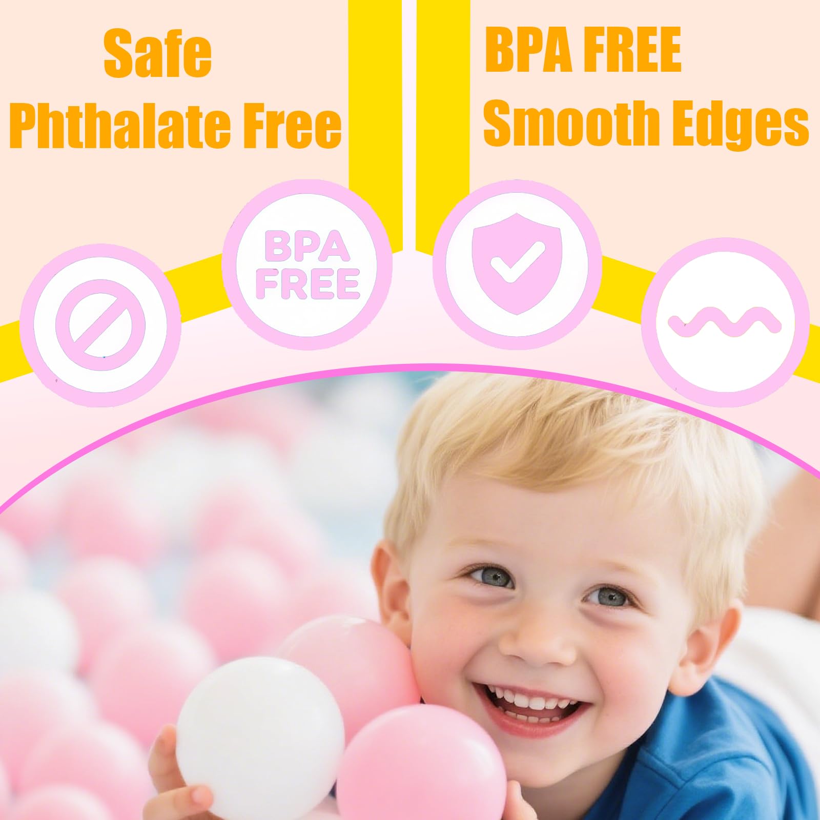 Durable 2.2in Ball Pit Balls for indoor and outdoor play spaces.
