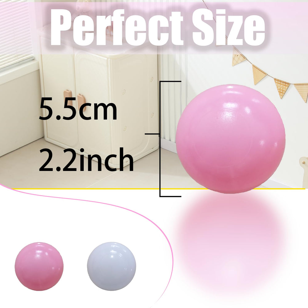 Non-PVC, phthalate-free 2.2in Ball Pit Balls for safe handling.