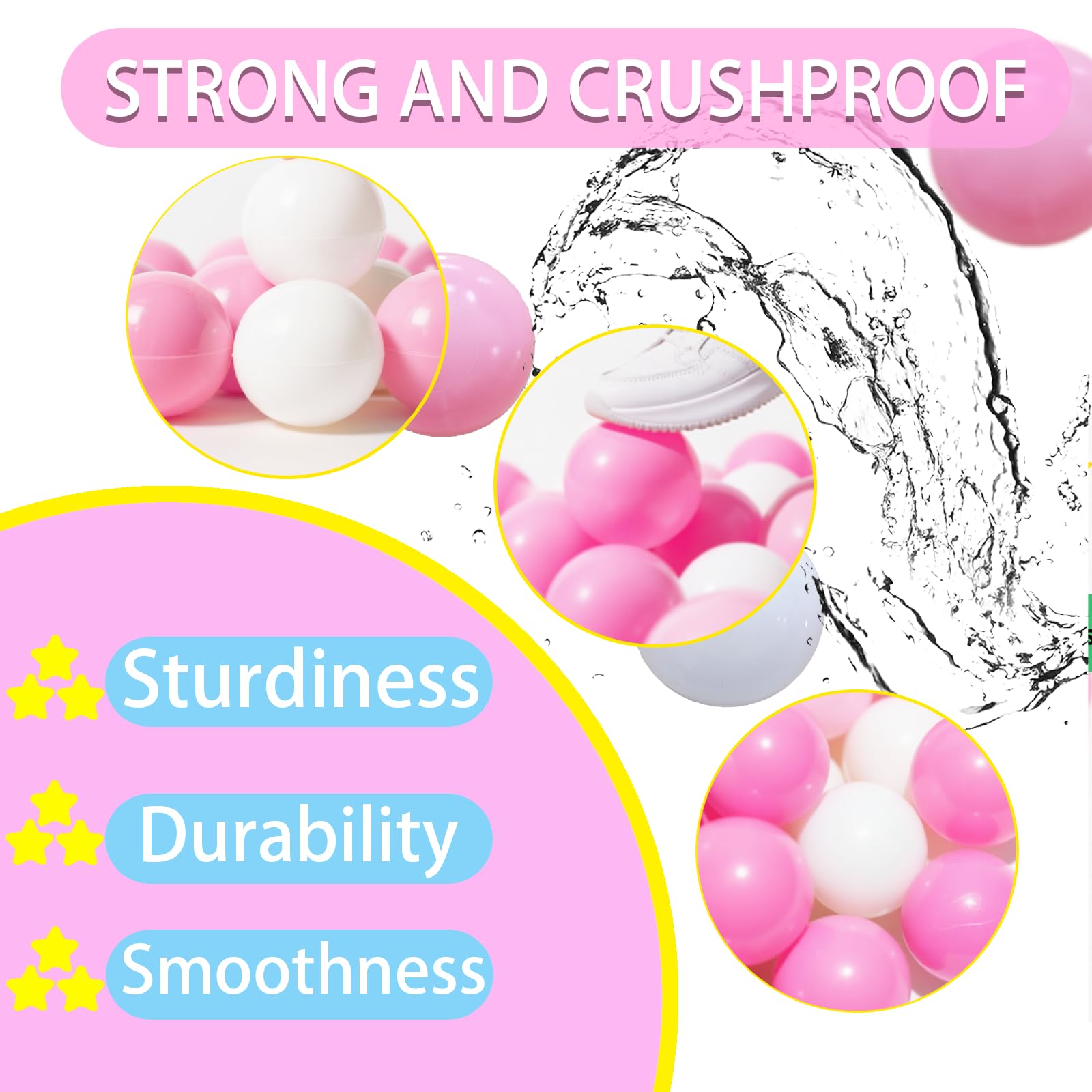 2.2in Ball Pit Balls support color learning and counting activities.