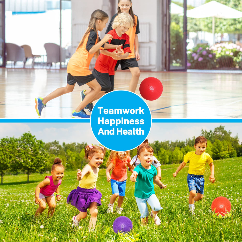 BallFUN 7-inch green dodgeball highlighting durable PVC construction