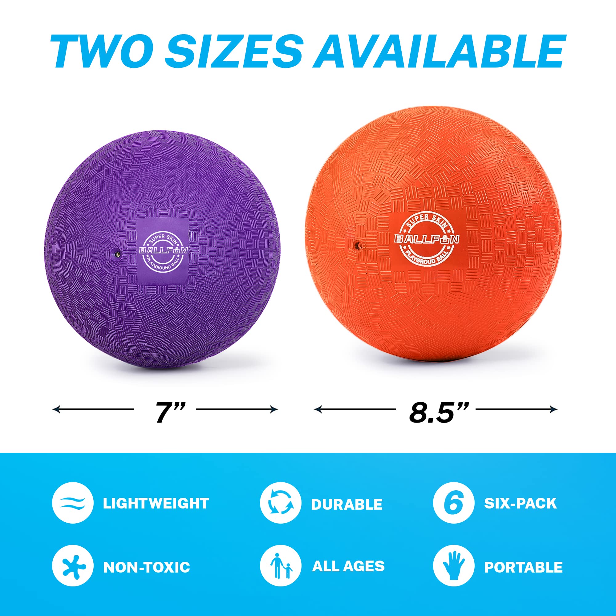 BallFUN 7-inch orange dodgeball ready for indoor and outdoor games