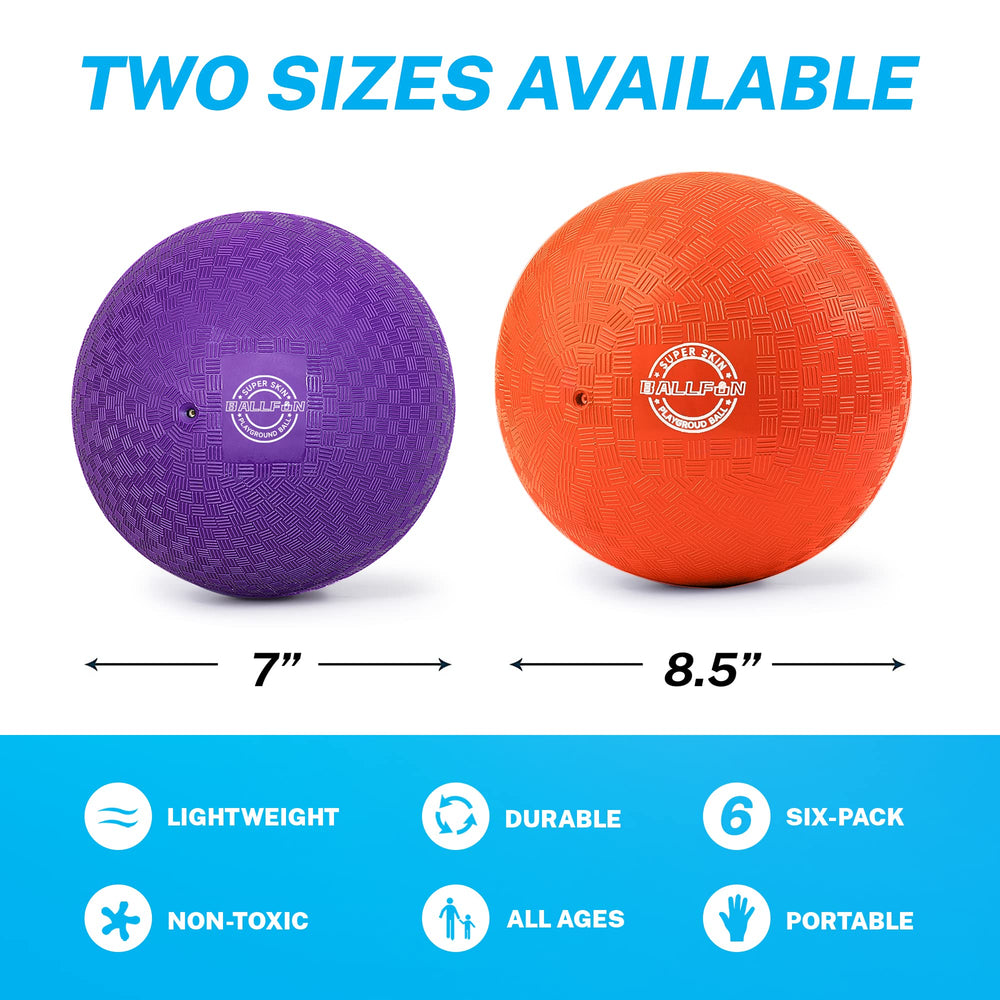 BallFUN 7-inch orange dodgeball ready for indoor and outdoor games