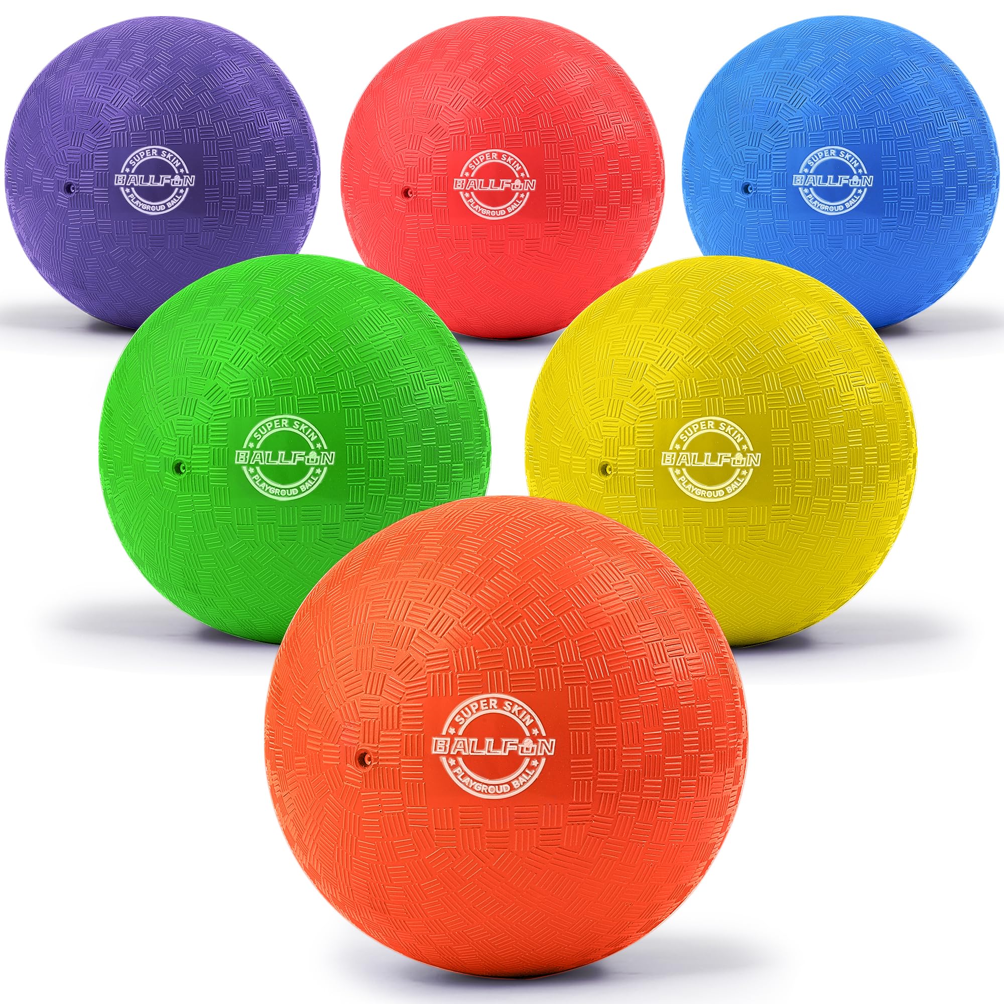 BallFUN 8.5 inch dodgeballs six-pack in bright colors for indoor or outdoor play