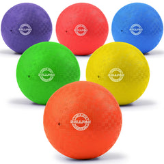 BallFUN 8.5 inch dodgeballs six-pack in bright colors for indoor or outdoor play